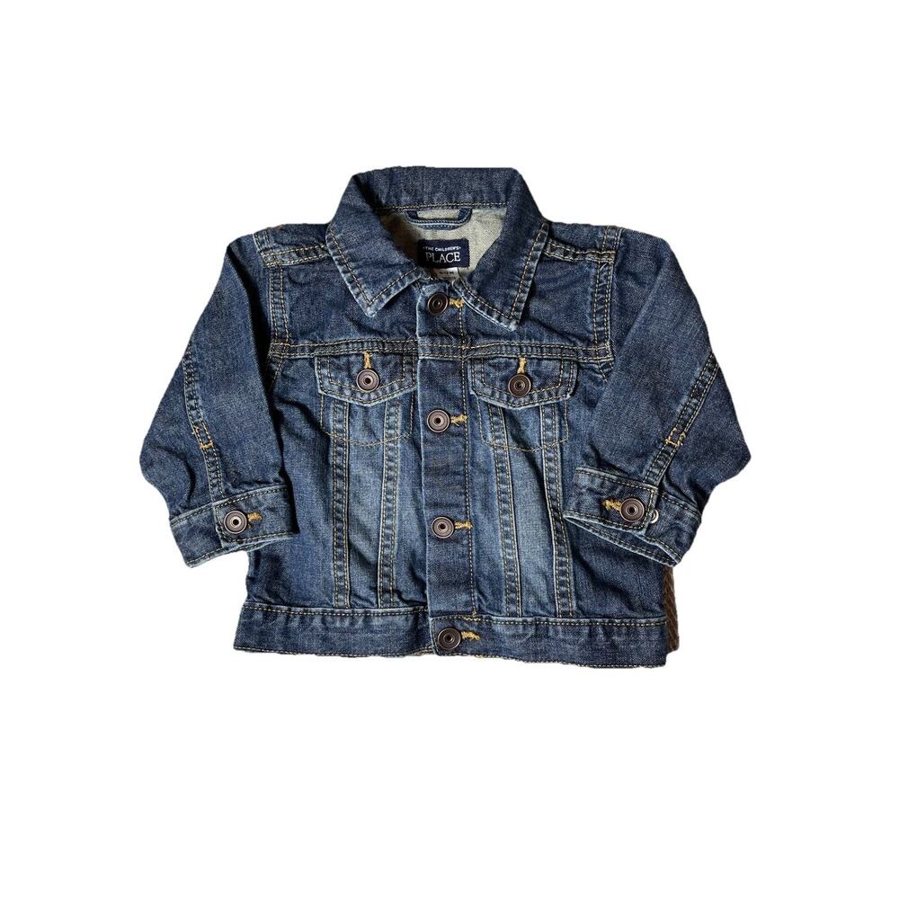 Children's‎ Place Baby Denim Trucker Jacket 9–12 Months Blue Jean Button Front